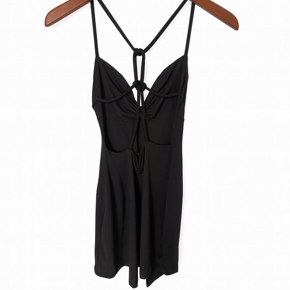 Amirah Slinky Backless Mini Dress – Black | MESHKI – Size M - Picture 2 of 6